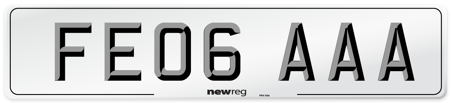 FE06 AAA Number Plate from New Reg